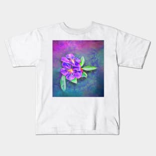 abstract lasiandra on textured kaleidoscope Kids T-Shirt